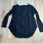 Club Monaco  Black V-Neck Long Sleeve T-Shirt Photo 2