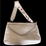 Carlos Santana  ivory floral strap purse with tiny‎ flowers on strap Photo 1