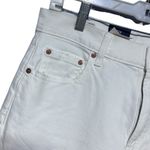 Gap  Girlfriend Relaxed Mid Rise Stretch NWT White Denim Frayed Hem Size 10R Photo 3