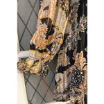 Elan  Paisley Mini Dress Size Small Tiered Fully Lined Sheer Overlay Photo 3