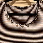 Premise | Navy & White Striped Nautical Inspired Shirt w/ Roping at Collar Large Photo 2