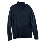 Gap Vtg XL Ribbed Turtleneck Sweater Y2K Black Long Sleeve Pullover Women's Photo 1