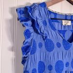 Umgee  Cornflower Swiss Dot Jacquard Short Dress Blue 100% Cotton Women’s Size M Photo 4