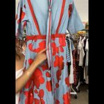 Blue and Red Floral Dress Photo 2