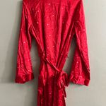 Stars Above Satin Red Ditsy Heart Print Silky Feel Sleep Robe XS Valentines Day Photo 2