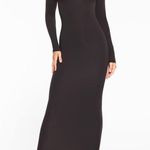 SKIMS Fits Everybody crew Neck long sleeve Dress, BLACK, X-Small, $88 Photo 0