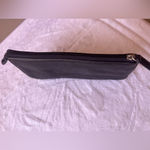 VKK dark blue black leather pouch/wristlet zipper Genuine Leather lightweight Photo 13