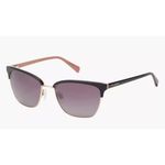 Ted Baker Full Rim Clubmaster Sunglasses w/ Leather Case - Black & Pink $189 NWT Photo 1