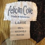 Vintage Pelican Cove 90s Boho Patchwork Rayon Midi Dress Festival Earthy Large Black Photo 9