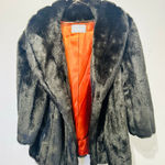 Jordache Black Faux Fur Vintage 1980s Made in USA Faux Fur Jacket sz Medium Photo 0