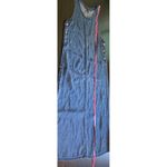 AKS Amy K. Su for Nordstrom Denim Jean Dress Sleeveless Maxi Pockets Medium Blue Photo 8