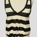 Socialite  Stripe Front Tie Tank Top Photo 0