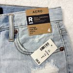Aeropostale Highs Rise Women's Ripped Light Blue Jean Shorts 2.5" Size 4 Photo 2