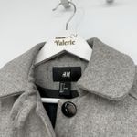 H&M Grey Wool Blend Button Front Peacoat Jacket Coat Size US 4 Preppy Photo 4