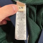 Tory Burch Sport dark green layer mesh midi length pull-on blue waist band Lg Photo 3