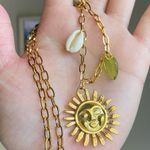 Handmade vintage cottage retro boho fairy style quality material mix gold stainless steel necklace🌞🌿 Photo 4