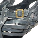 Tory Burch Women’s Raven Black Leather Multi Color Espadrille Wedge Photo 7