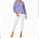 Lilly Pulitzer Women’s M Pamela 3/4 Sleeve Top Soleil Pink Paradise Elephant Photo 9