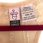love on a hanger Sheer Peach Flowy Racerback Tank Floral Embroidery M Photo 2