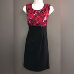 AB Studio  Evening Party Pencil Dress Red & Black Women’s Size XS - Small 2 Photo 2