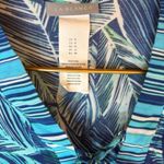 La Blanca  Cover‎ Up Tunic Dress Blue Green Palm Leaf Print Womens Medium Photo 6