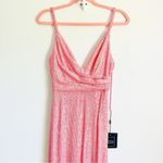 Mac Duggal Ieena for  26945 Barbie Pink Plunging Neckline Sequin Dress sz 0 Photo 5