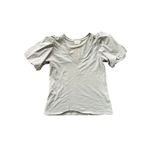 Nation Ltd Traci Bubble Sleeve V Neck T Shirt Gray Cotton Blend Size Small Photo 2