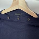 J.Crew Sweater Buttoned Boat Neck Navy Blue Nautical Coastal Casual Womens S/M Photo 1