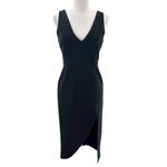 Abercrombie & Fitch Plunge V-Neck Midi Dress black Sz S petite Photo 5