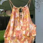 Japna NEW  Floral print tie neck crop top size M Photo 7