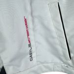 Castle Streetwear White Gray Full Zip Lined Mock Neck Motorcycle Jacket Size 10 Photo 4