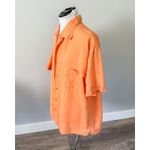Vintage 100% Orange Linen Top Photo 5