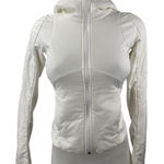 Lululemon Push Your Pace Women's White Hoodie Full Zip Athletic Jacket Size 2 Photo 0