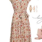 Veronica Beard NWT  Lexington Midi Floral Dress Off-White MulticolotSize 2 Photo 7