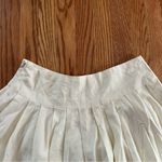 Free People  NWT Pleated Ivory Mini Mirco Skirt Size 8 Photo 2