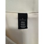 White House | Black Market Women's Ivory Gold Zipper Pockets Blazer Jacket Large Photo 2