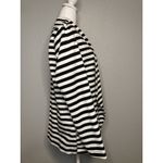 Serra Women’s Blazer L Black White Striped Open Front Pockets NWT New Lagenlook Photo 3