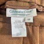 Coldwater Creek 6 Petite Brown Pants Pique Stretch Waist Bootcut Retro Work Cute Photo 6