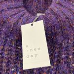 A New Day New  Small Purple Space Dye Mock Neck Knit Cozy Sweater Photo 9