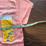 French Pastry Sunflower Twisted Rushed Y2k Pink Baby Tee Shirt Size Small NWOT t1231 Photo 7