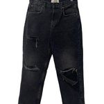 We The Free Free People Lita Distressed Jeans Black Size 29 Bohemian Photo 0