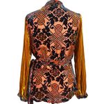 Moulinette Soeurs Anthropologie  Velvet Devore Art Deco Wrap Blouse Size Medium Photo 4