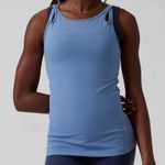 Athleta Shanti Asana Tank in Cottage Blue Dusty cutout twist powervita soft top Photo 0