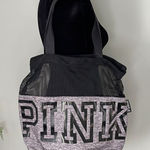 PINK - Victoria's Secret PINK Victoria’s Secret Nylon/Mesh Duffle‎ Bag Gray/Black Photo 0