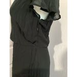 Talula  Moxon Black Asymmetric Short Sleeve Chiffon Rayon Maxi Dress 8 Photo 5