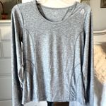 Reebok  Athletic Shirt Lightweight Long Sleeve Heather Gray Photo 10