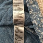 Topshop  floral puffy shirt sleeves mini denim dress, size 10, babydoll, Y2K Photo 9