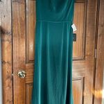 Mac Duggal IEENA FOR  Beaded Cap Sleeve Bateau Column Dress In Emerald Green Photo 3