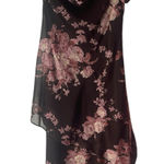 Connected Y2k Pink Brown Fairy Beaded‎ Floral Tiered Chiffon Midi Dress Size M Photo 0