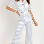 For Love & Lemons Hermosa Striped Eyelet Jumpsuit Photo 2